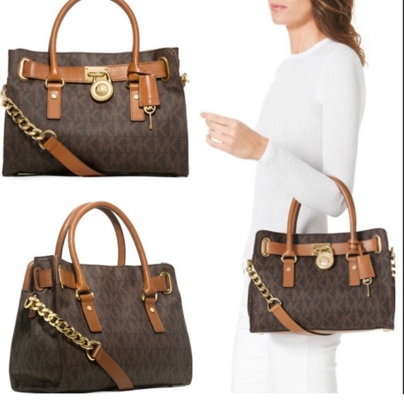 LIKE NEW! MICHAEL Michael Kors Hamilton MK
Logo Satchel - Picture 1 of 15